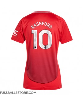 Günstige Manchester United Marcus Rashford #10 Heimtrikot Damen 2024-25 Kurzarm